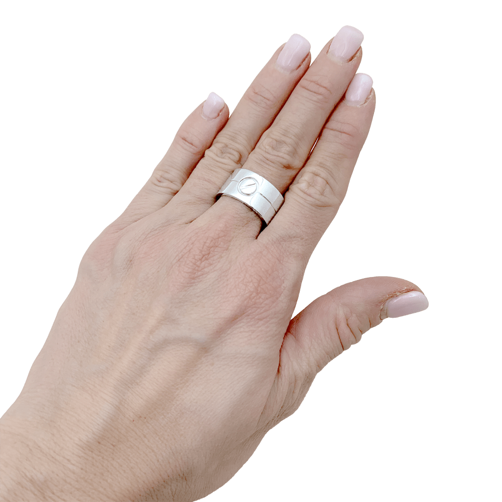 Bague Bandeau CARTIER "Love" en or blanc - Castafiore