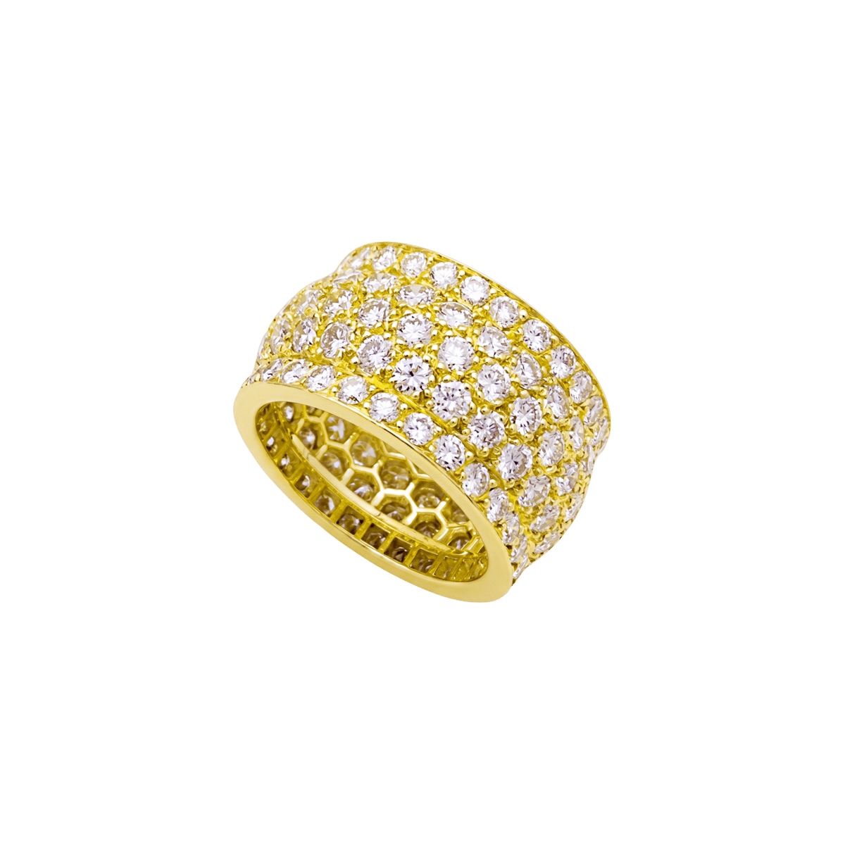 Bague Bandeau CARTIER "Nigéria" en or jaune et diamants - Castafiore