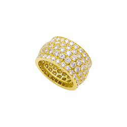 Bague Bandeau CARTIER "Nigéria" en or jaune et diamants - Castafiore