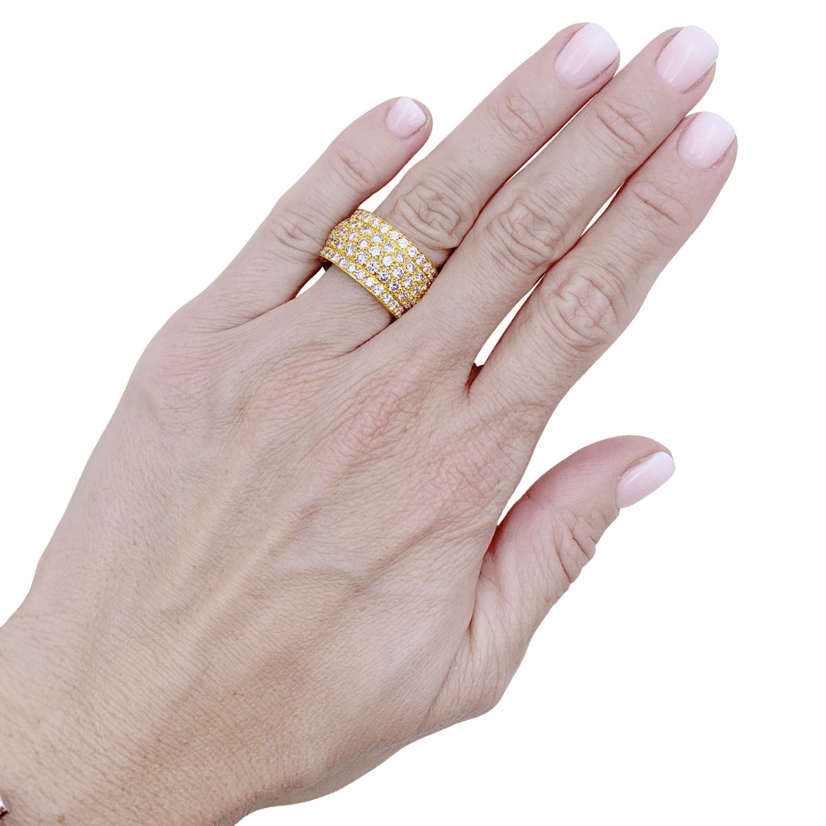 Bague Bandeau CARTIER "Nigéria" en or jaune et diamants - Castafiore