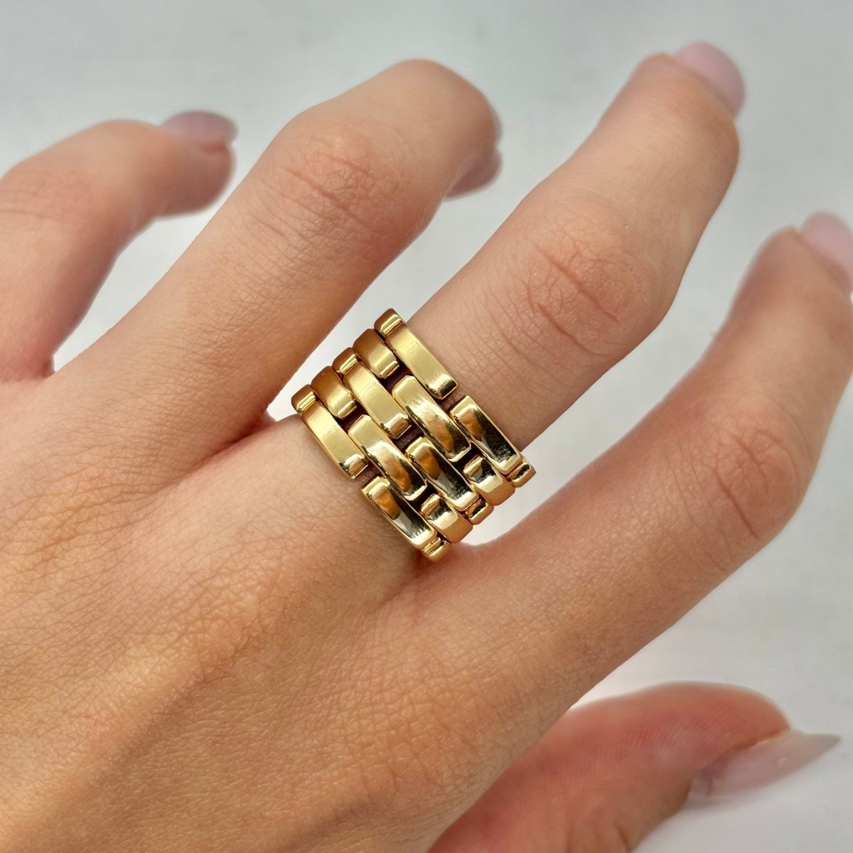 Bague Bandeau CARTIER "Panthère" en or jaune - Castafiore