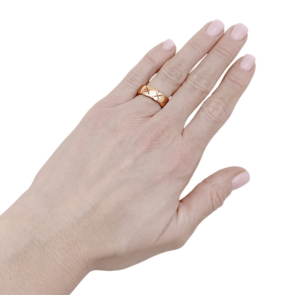 Bague Bandeau CHANEL "Coco Rush" en or rose - Castafiore