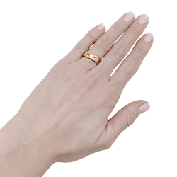 Bague Bandeau CHANEL "Coco Rush" en or rose - Castafiore