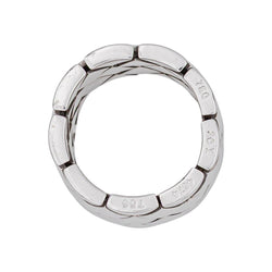 Bague Bandeau CHANEL "Matelassé" en or blanc - Castafiore