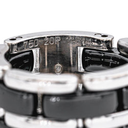 Bague Bandeau CHANEL "Ultra" en or blanc et céramique - Castafiore