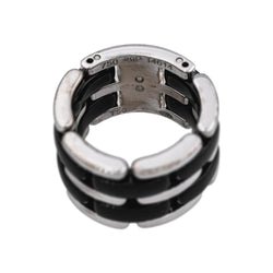 Bague Bandeau CHANEL "Ultra" en or blanc et céramique - Castafiore
