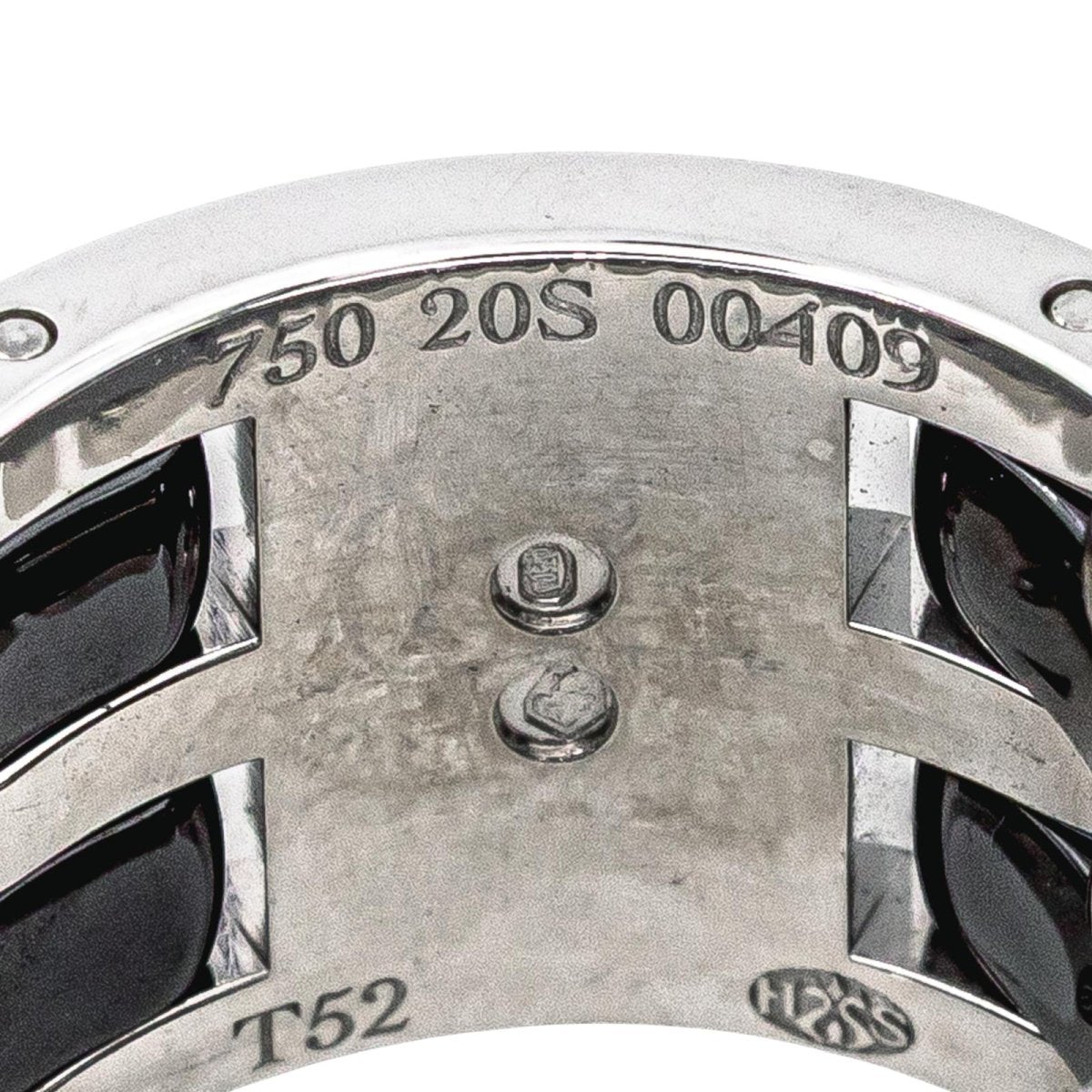 Bague Bandeau CHANEL "Ultra" en or blanc et céramique - Castafiore