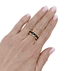 Bague Bandeau CHANEL "Ultra" or jaune et céramique - Castafiore