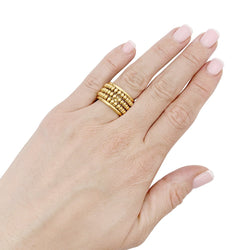 Bague Bandeau CHAUMET "Abacus" ENor jaune. - Castafiore