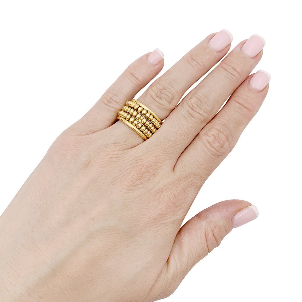 Bague Bandeau CHAUMET "Abacus" ENor jaune. - Castafiore