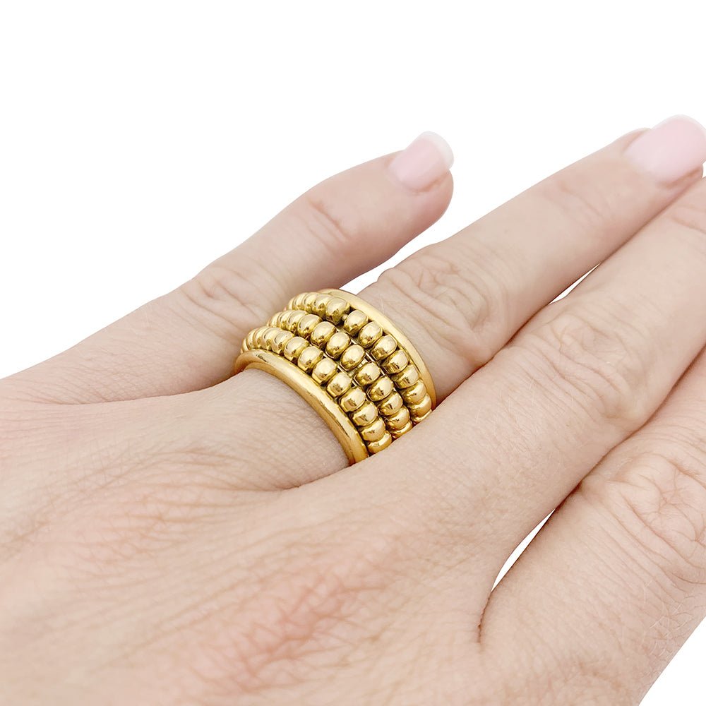 Bague Bandeau CHAUMET "Abacus" ENor jaune. - Castafiore