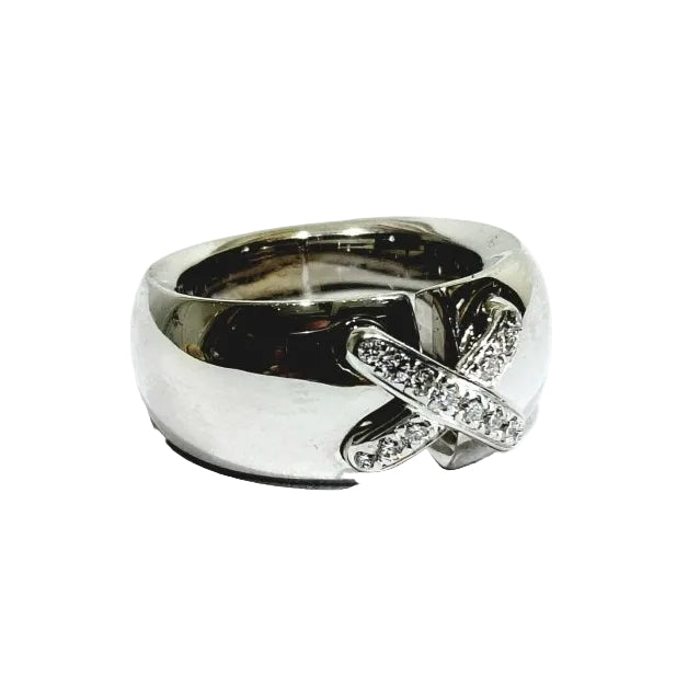 Bague Bandeau CHAUMET en or blanc et diamants - Castafiore