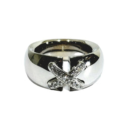 Bague Bandeau CHAUMET en or blanc et diamants - Castafiore