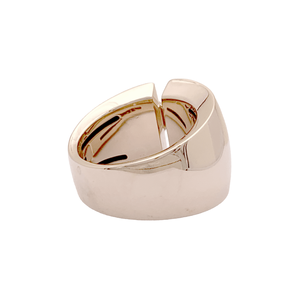 Bague Bandeau CHAUMET "Liens Asymétriques" en or rose et diamants - Castafiore