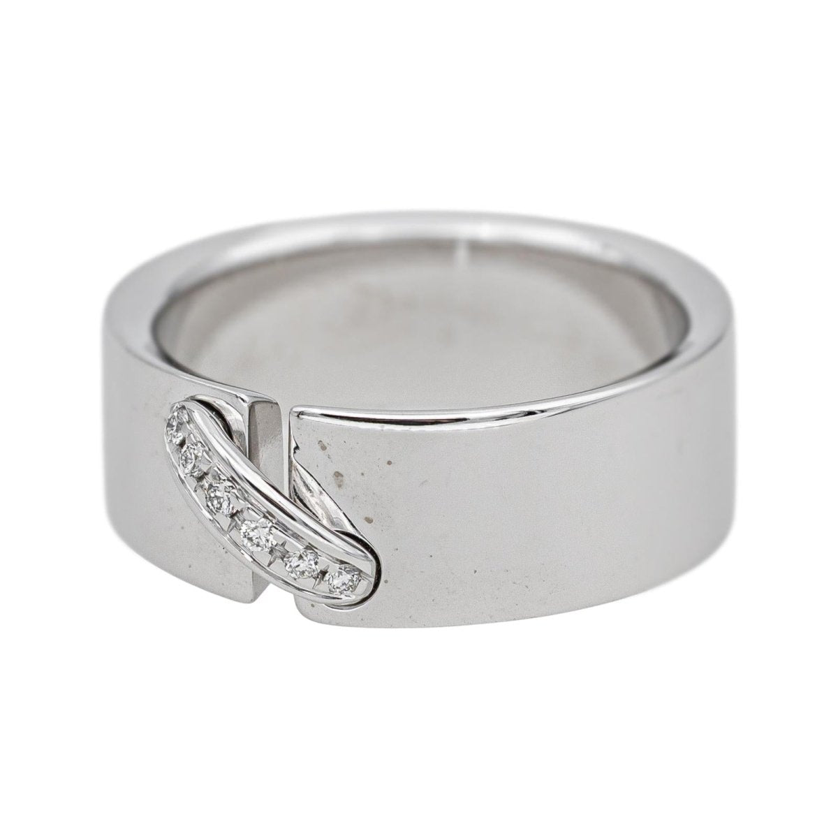 Bague Bandeau CHAUMET "Liens" en or blanc et diamants - Castafiore