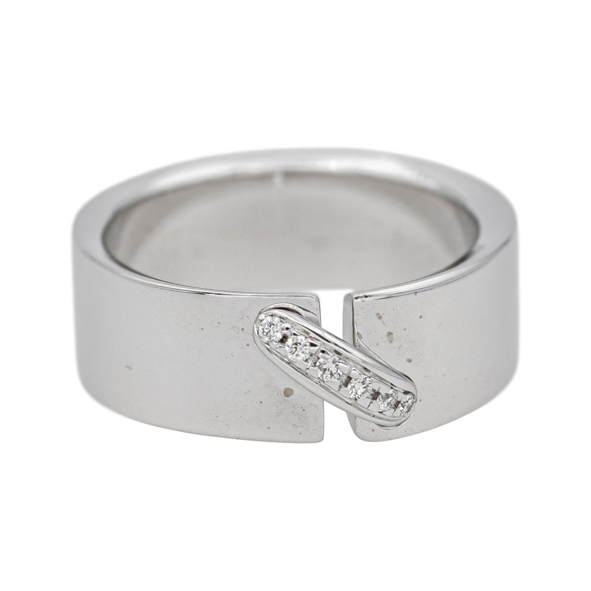 Bague Bandeau CHAUMET "Liens" en or blanc et diamants - Castafiore