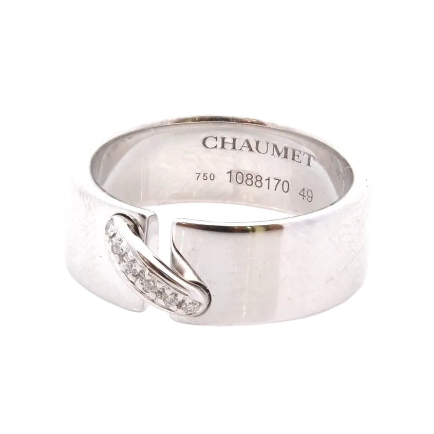 Bague Bandeau CHAUMET « Liens » en or blanc et diamants - Castafiore