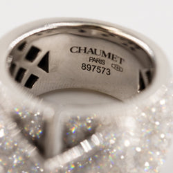 Bague Bandeau CHAUMET "Liens XL" en or blanc et diamants - Castafiore