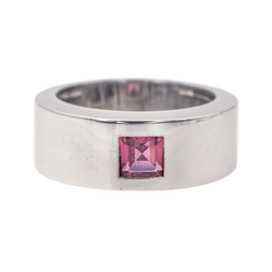 Bague Bandeau CHOPARD en or blanc et tourmaline - Castafiore