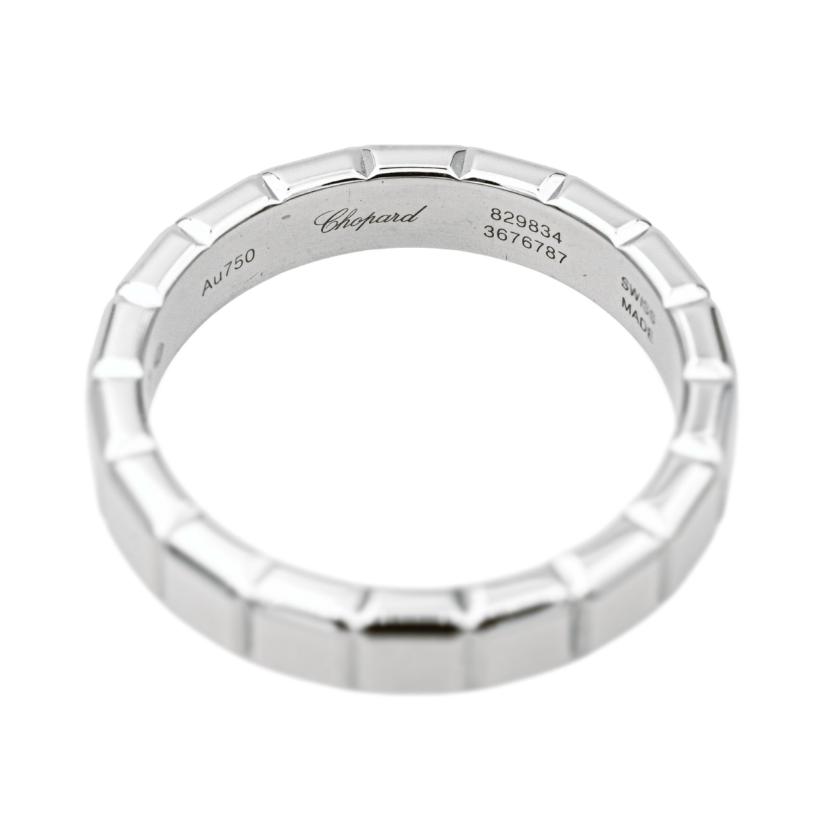 Bague Bandeau CHOPARD "Ice Cube" en or blanc - Castafiore