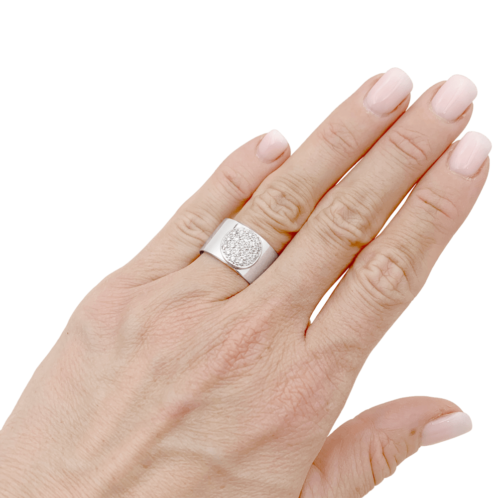 Bague Bandeau DINH VAN "Anthea" en or blanc et diamants - Castafiore