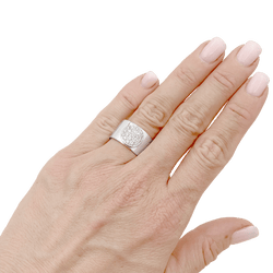 Bague Bandeau DINH VAN "Anthea" en or blanc et diamants - Castafiore
