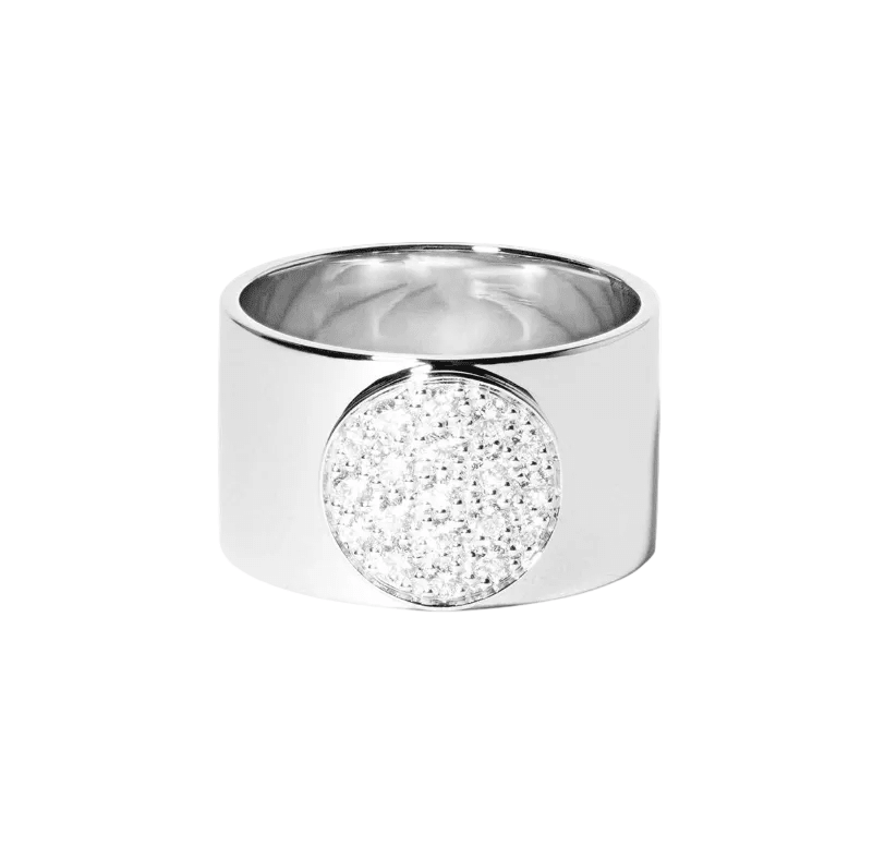 Bague Bandeau DINH VAN "Anthéa" en or blanc et diamants - Castafiore