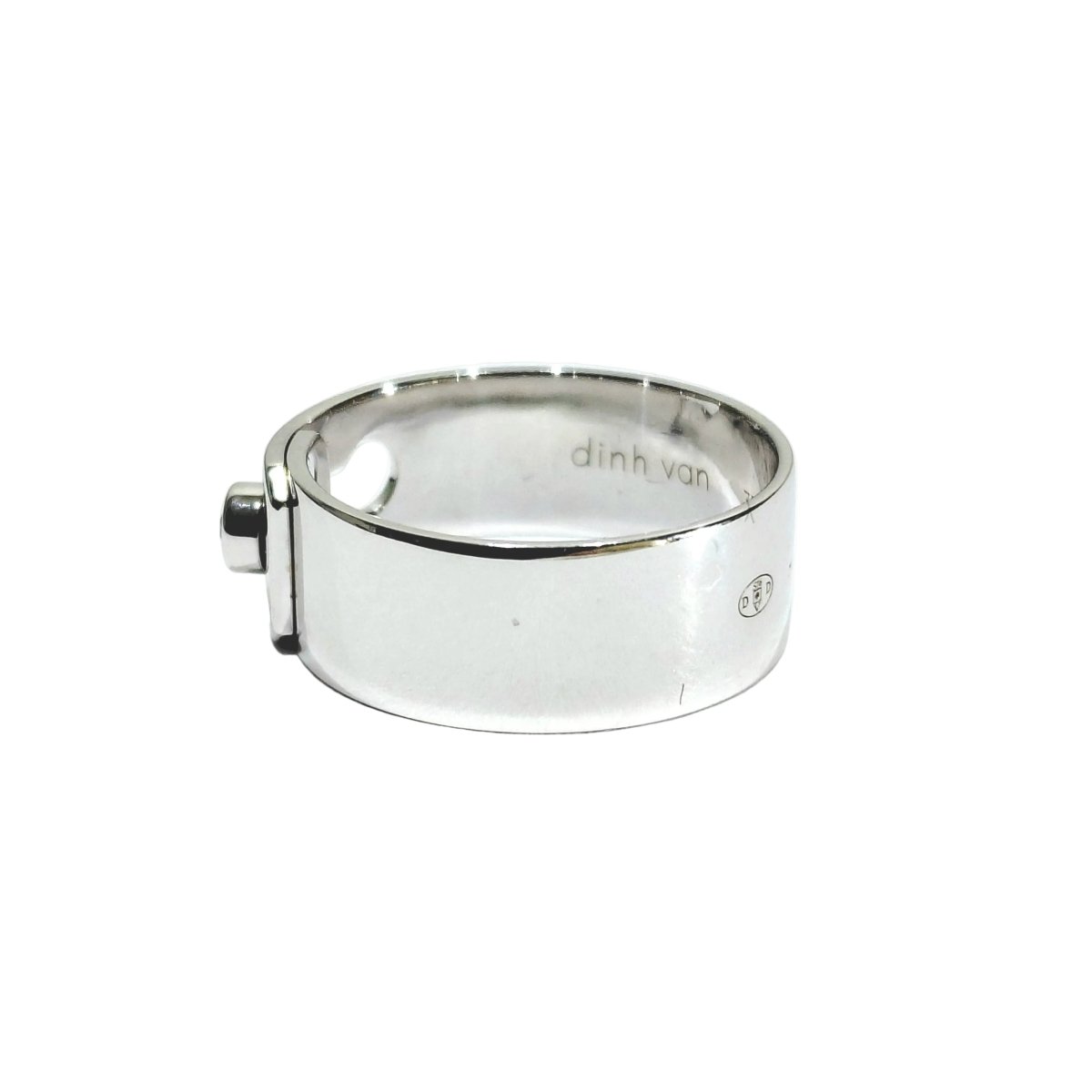 Bague Bandeau DINH VAN "Serrure" en or blanc et diamant - Castafiore