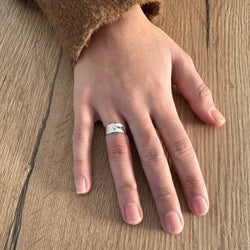 Bague Bandeau DINH VAN "Serrure" en or blanc et diamant - Castafiore