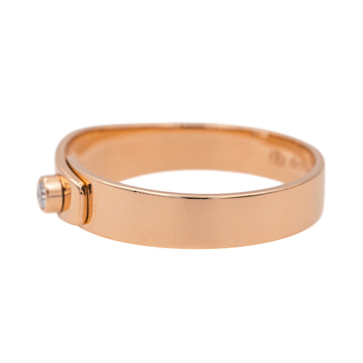 Bague Bandeau DINH VAN "Serrure" en or rose et diamant - Castafiore