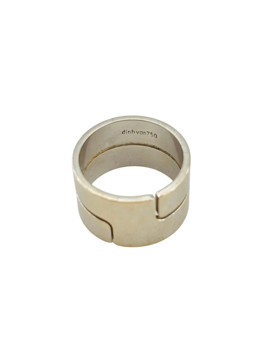 Bague Bandeau DINH VAN "Seventies" GM en or blanc - Castafiore