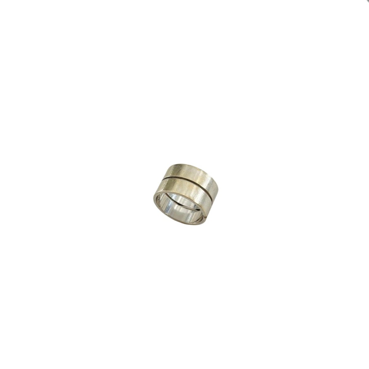 Bague Bandeau DINH VAN "Seventies" GM en or blanc - Castafiore