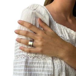 Bague Bandeau DINH VAN "Seventies" GM en or blanc - Castafiore
