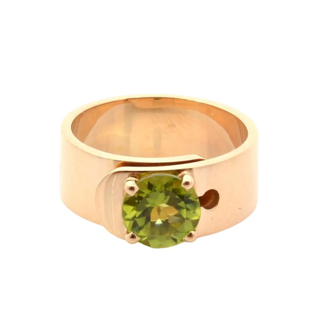 Bague Bandeau DINH VAN "Sixtine" en or jaune et péridot - Castafiore