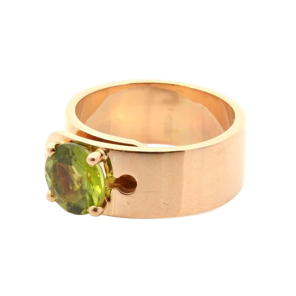 Bague Bandeau DINH VAN "Sixtine" en or jaune et péridot - Castafiore