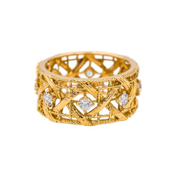 Bague Bandeau DIOR "My Dior" GM en or jaune et diamants - Castafiore