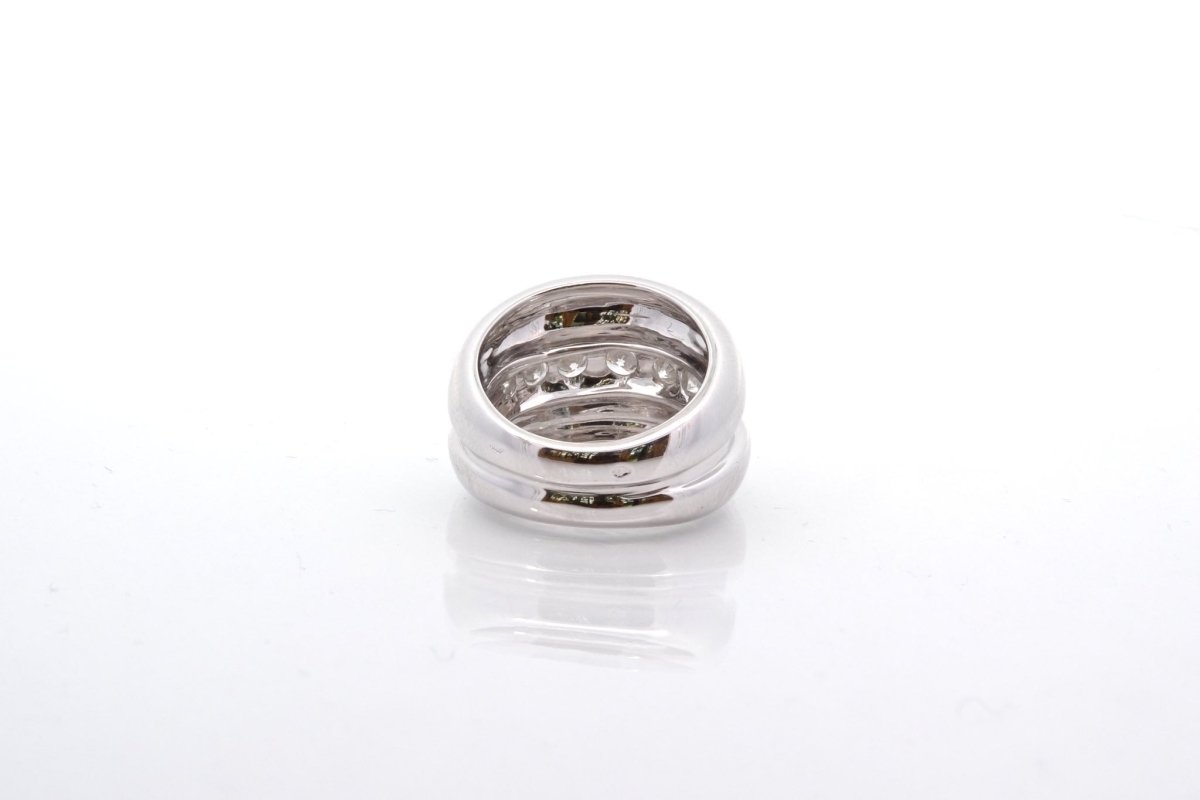 Bague Bandeau en diamants et or blanc - Castafiore