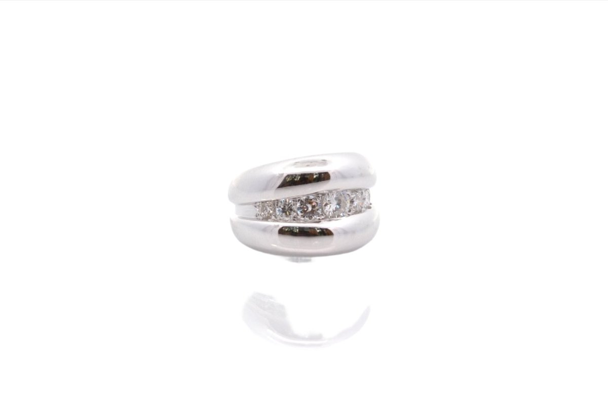 Bague Bandeau en diamants et or blanc - Castafiore