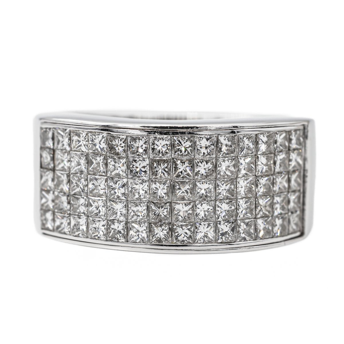 Bague Bandeau en Or blanc et Diamant - Castafiore