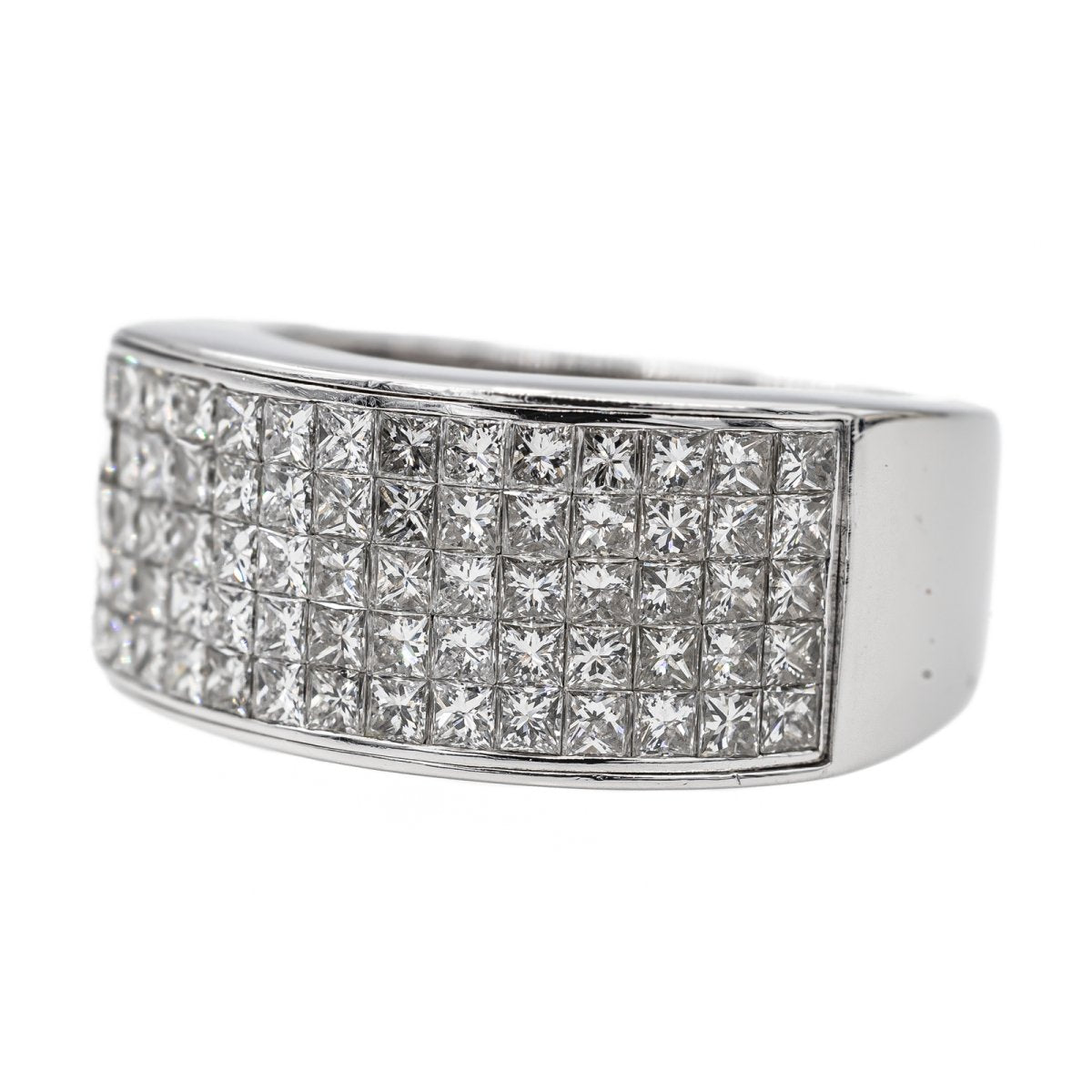 Bague Bandeau en Or blanc et Diamant - Castafiore