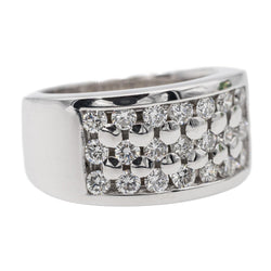 Bague bandeau en or blanc et diamant - Castafiore