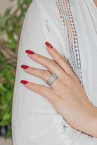 Bague Bandeau en Or blanc et Diamant - Castafiore