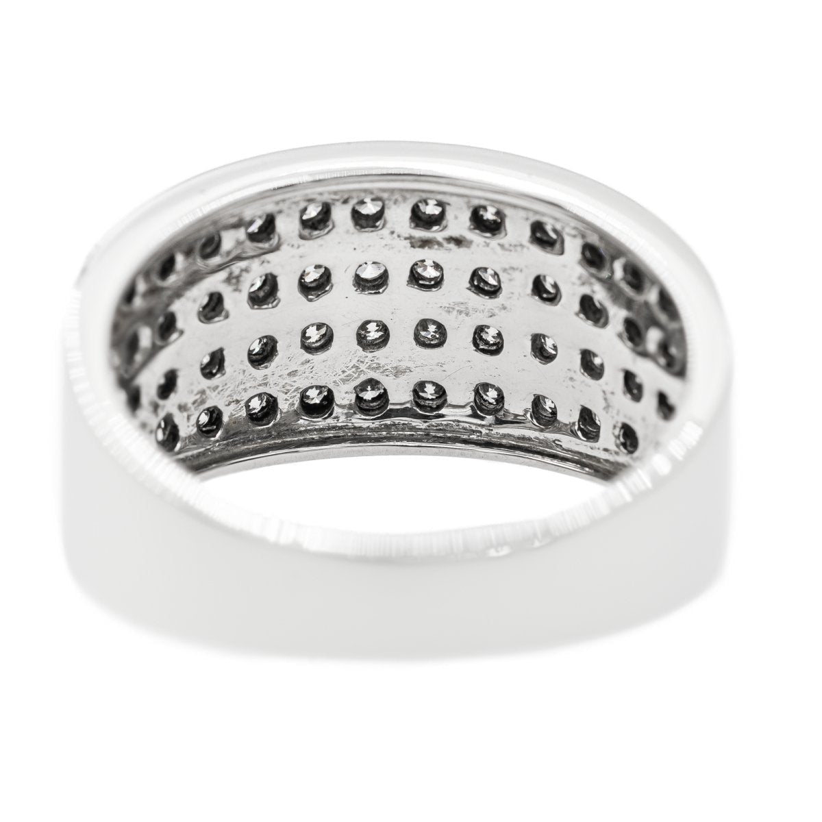 Bague bandeau en or blanc et diamant - Castafiore