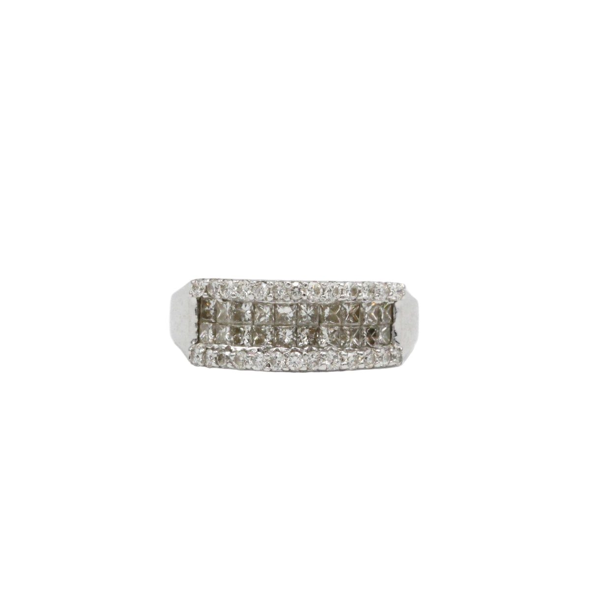 Bague Bandeau en or blanc et diamants - Castafiore