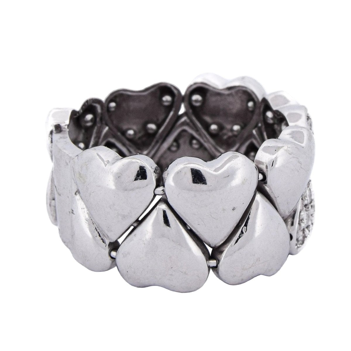 Bague Bandeau en or blanc et diamants - Castafiore