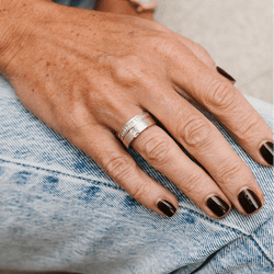 Bague Bandeau en or blanc et diamants - Castafiore