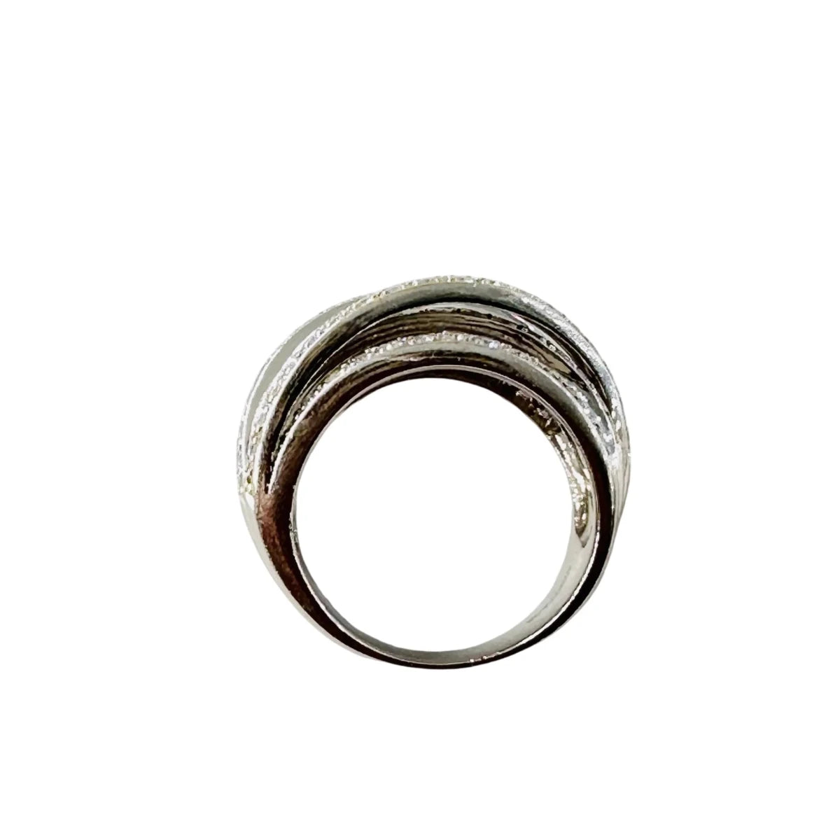 Bague Bandeau en or blanc et diamants - Castafiore