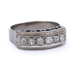 Bague Bandeau en or blanc et diamants - Castafiore
