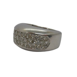 Bague Bandeau en or blanc et diamants - Castafiore