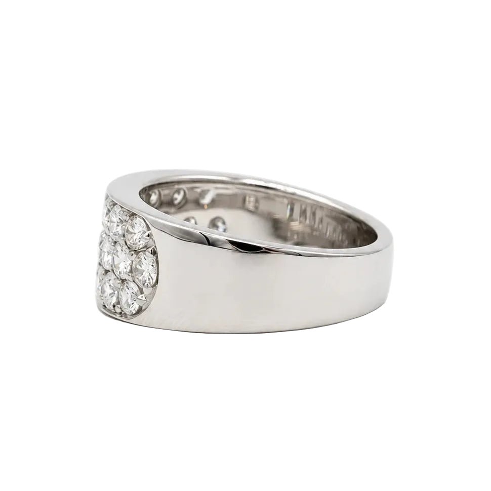 Bague Bandeau en or blanc et diamants - Castafiore